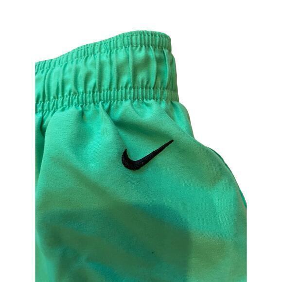Nike Men's Drawstring Swim Shorts Trunks Bright Neon Green with Black Logo - Picture 8 of 9